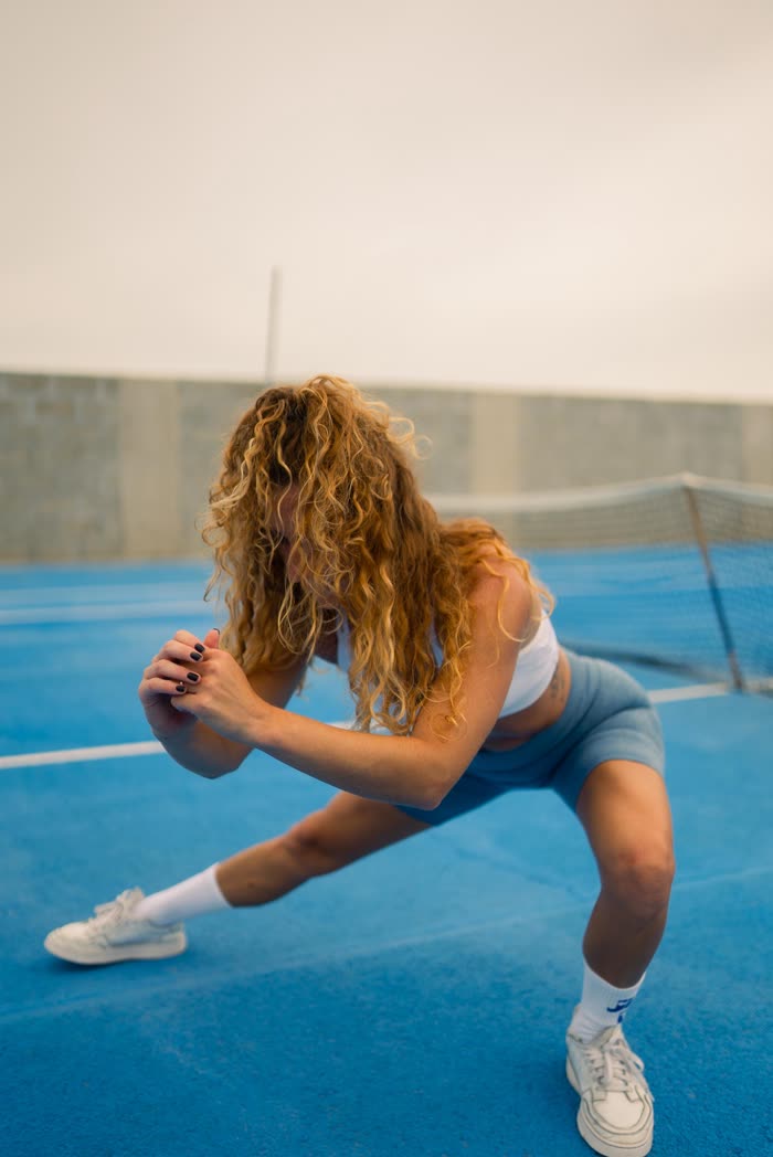 Enrica durante un esercizio cardio