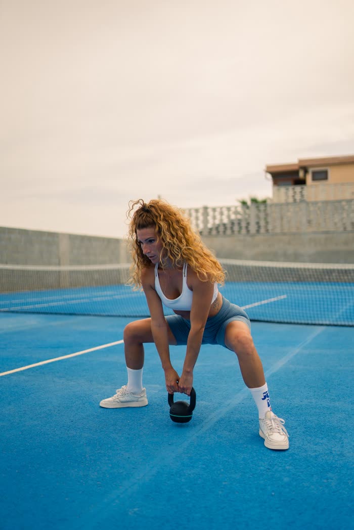 Enrica con kettlebell